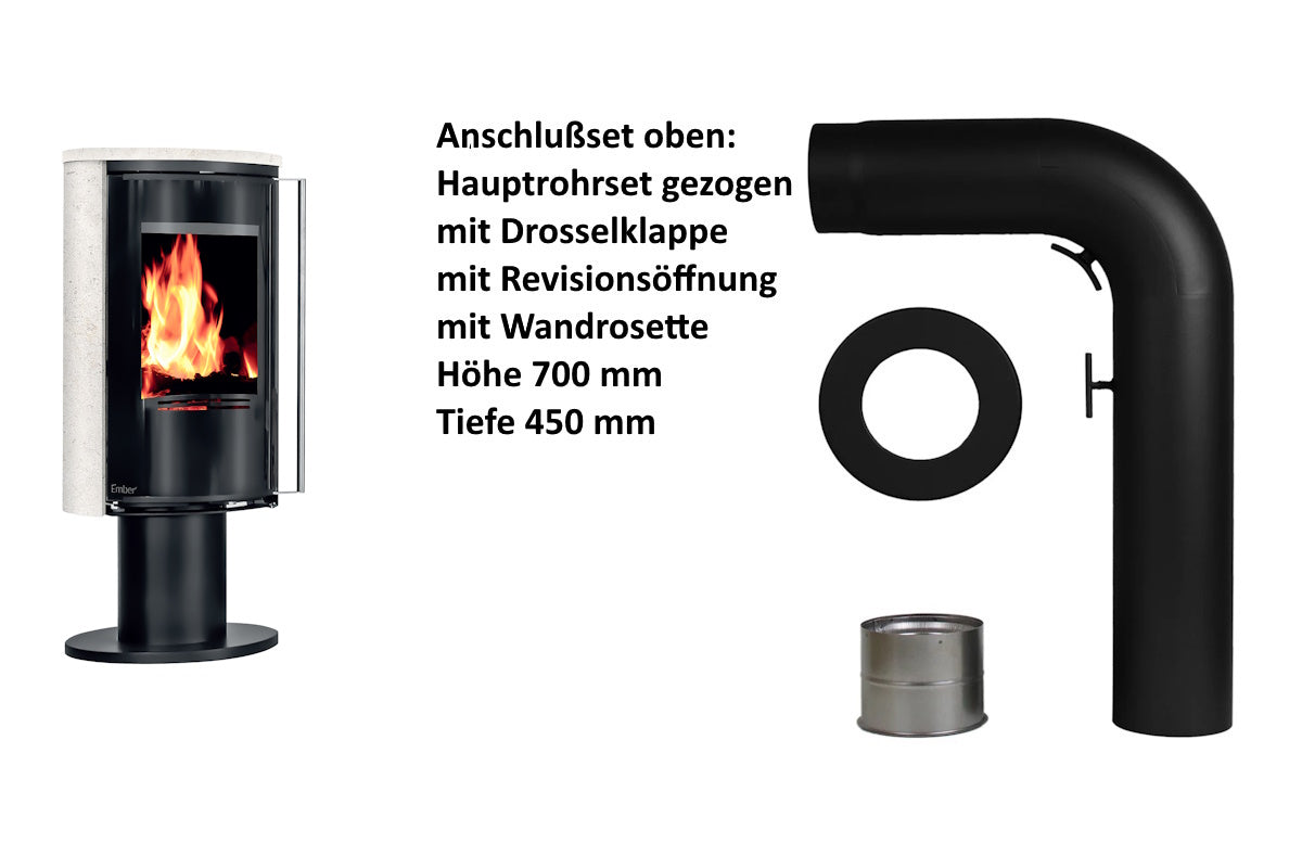 Ember Kamin E-16 VG drehbar Vollglastür
