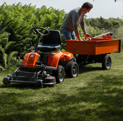 Husqvarna Akku-Frontmäher R 112iC mit Mähdeck Combi 85, Akku und Ladegerät