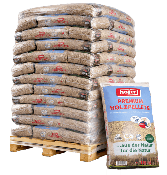 Hoyer Holzpellets ENplus A1 990kg 66 Saecke hoher Heizwert